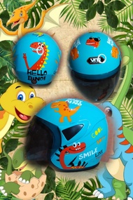 HELM ANAK JUNIOR SNI MOTIF DINO USIA 3-8 TAHUN lingkar kepala maximal 55cm