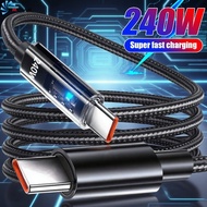 240W Double Type C Fast Charging Cable - Phone Charging Wire - Universal Data Cord - Power Data Cabl