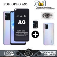 3IN1 TEMPERED GLASS AG MATTE 3IN1 OPPO A95(4G) A54(4G) A54(5G) A74(4G) A74(5G) BONUS CAMERA LENS+GAR