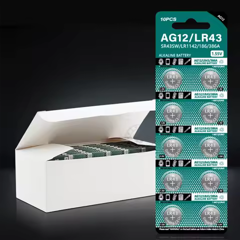 2-10PCS 1.55V AG12 LR43 110mAh Lithium Button Cell SR43 386 LR1142 V12GA AG 12 SR43W SR1142 Coin Cel