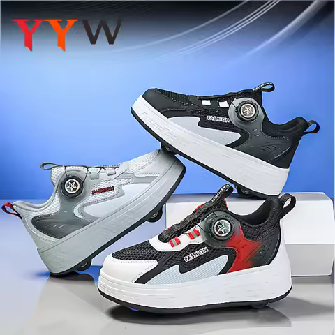 Boys' Roller Skating Shoes Indoor and Outdoor Roller Skating Sneakers Size 30 31 - 40 Detachable Chi