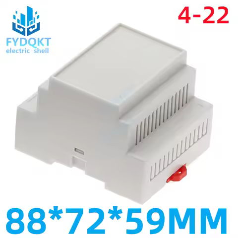1PCS 4-22 DIN Rail PLC Junction Boxes ABS Plastic Electronics Box Chassis case 88x72x59mm 35-Rail Mo