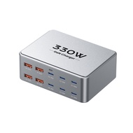 TOPZERO 330W USB C GaN 100W PD3.0 PPS สถานีชาร์จแบบรวดเร็วหลายพอร์ต QC3.0สำหรับโทรศัพท์มือถือแล็ปท็อ