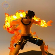 OnePiece ACE model 15cm high, letterless base with USB led - Fzero set - One Piece - No box