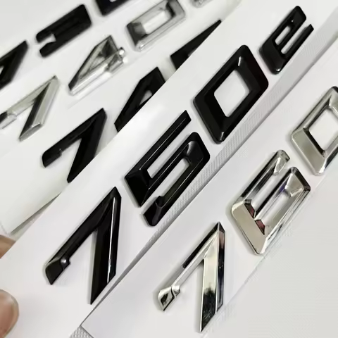 Car Trunk Words Letters Logo Badge Emblem Decals Sticker For BMW 7 Series 730e 740e 745e 750e 760e F