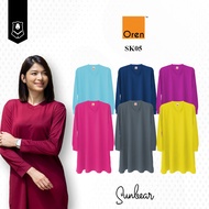Oren Sport SK05 Muslimah viral Microfiber V Neck Long Sleeve Lengan Panjang Joyah Qayraa Blouse
