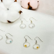 【圓圓圈圈】316L醫療鋼串珠耳環(純銀款)