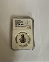2017 Tuvalu $50 Polar Babies 帝王企鵝彩色銀幣 NGC PF70 Ultra Cameo（完美評級）