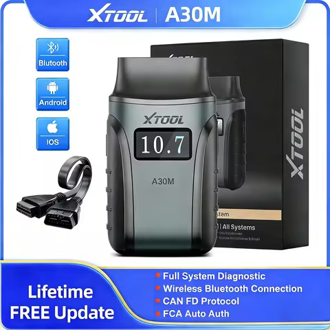 XTOOL Anyscan A30M OBD2 Bluetooth Scanner 26 Reset Functions All System Diagnostic Tool Active Test 
