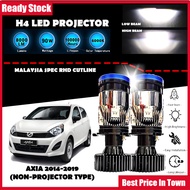 Perodua AXIA 2014-2019 AXIA LED Headlight Lampu LED Kereta Car LED Mini Projector H4 LED Headlight P