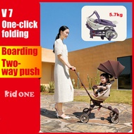 KIDONE  [COD])  NEW Senior Stroller For Toddler Travel Stroller For Baby Girl Boys Lightweight  Sit 