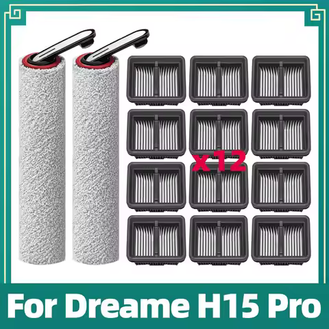 Compatible For Dreame H15 Pro / H12 Pro FlexReach / H13 FlexReach Vacuum Roller Brush HEPA Filter Re