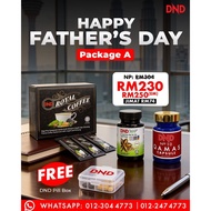 Package A Father's Day : DND Royal Coffee (1 Kotak) + DND 369 E-Sacha Inchi Oil Softgel (1 Botol x 6