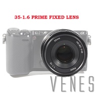 Venes 35mm F/1.6 Large Aperture HD MC Manual Prime Fixed Lens APS-C for Sony E Mount Series Mirrorle