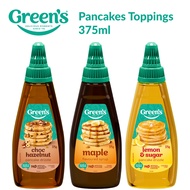 Green's | Maple Flavoured Syrup Choc Hazelnut Pancake Syrup Lemon & Sugar Pancake Drizzle Pancakes T
