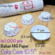 [Isi1000] Cake Case 10.5 105 PUTIH MOTIF LILAC Alas 5.2 / Kertas Alas Kue Lumpur 10.5” 105” / Alas K