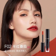 Caslan Kiss Lip Glaze Medium Sample 2pcs 1g Pack Lipstick Matte Surface Not Easy to Fade Dip Cup Not