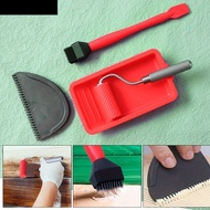 AUBREY1 Painting Decorating Kit, Aluminum Handle Soft Silicone Silicone Paint Roller, 1-7/8 Inch Eas