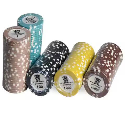25PCS/Lot Clay Poker Chips Set Texas Hold'em Poker Chip Sets Casino Club Accessories Poker Kit Profe