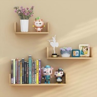 BW88/ Quhuai Wall-Mounted Bookshelf Wall Shelf Wall Decorative Shelf Wall-Mounted Storage Rack Punch-Free Bedroom Living