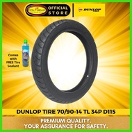 ✟ ✙ DUNLOP TIRE 70/90-14 D115 34P (Tubeless)