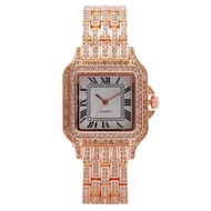 Export Fashion Square Roman Pattern Diamond Ladies Watch Women Watch Bracelet Women Quartz Watch 48Q