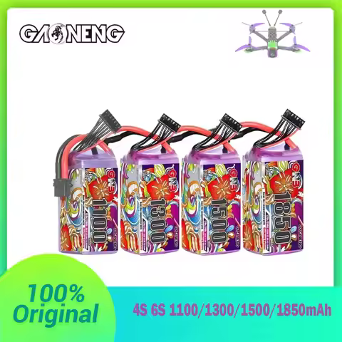 GNB 4S 6S 1100/1300/1500/1850mAh 15.2V 22.8V 120C With XT60 for FPV Drone Helicopter Airplane Rechar