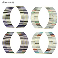 Uloverun Motorcycle Wheel Sticker Moto Rim Reflective Decal Tape Vinyl 17" 18" Stripes SG