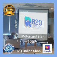 Screen Projector Motorized 120 Inch/ Layar proyektor motor 120 inch