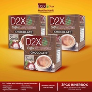 D2X Coffee Mangosteen Choco Sweetened with Stevia Bundle of 3