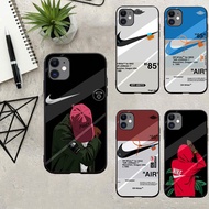 Casing for iPhone 12 11 13 Pro Max SE 12 13 Mini glass phone Case Nikee Cover
