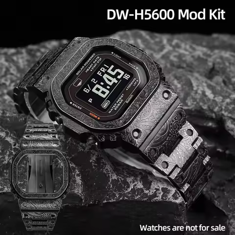 DW H5600 Solid metal Mod Kit For Casio G-SHOCK 3516 DW-H5600MB Modified Paisley Pattern Retro Stainl