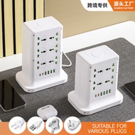 Plug Extension Socket Tower,8 Way Surge Protector Power Strip Extension Wire with USB CExtension Plu