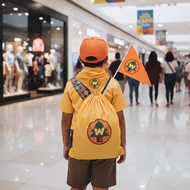 Wilderness Explorer Little Russel Costume Accessories (Mini-Flag, Drawstring Backpack, Scarf)