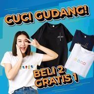 Promo Beli 2 gratis 1 kaos big size ukuran jumbo bahan cotton combed