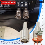 TOPTOOL Car Audio Connector, 0GA 4GA 8GA Pure Copper Car Speaker Wire Terminal,  Gold Silver Wire Re