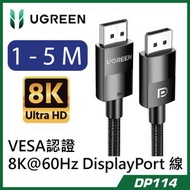 Ugreen DP114-80391 8K@60Hz, 4K@240Hz DisplayPort 線 (1.5M)