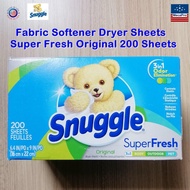 Sale!!! สินค้าราคาพิเศษ Snuggle®  Fabric Softener Dryer Sheets Super Fresh Original 200 Sheets แผ่นหอมอบผ้า กลิ่นออริจินอล