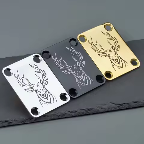 1 PCS GUYKER Electric Guitar Electric Bass Deer Head Surface Neck Plate GN003