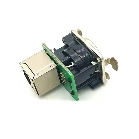 Nickel Plated D Series Ether con RJ45 Jack Feedthrough Chassis Connector