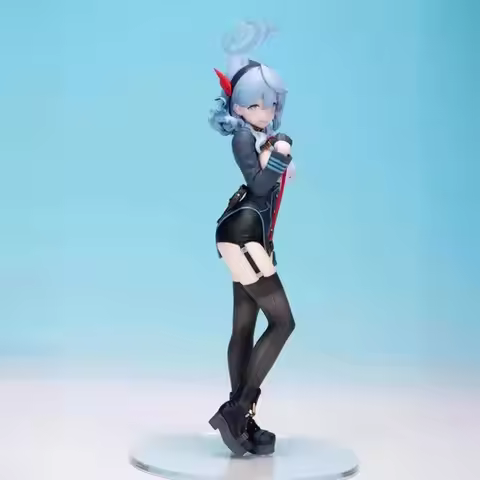 24CM Blue Archive Amau Ako Standing Beautiful Girl Anime Handmade Action Figures Desktop Case Decora