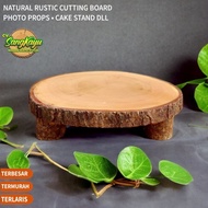 Wooden cupcake stand 12-13 cm three-legged coated wood cupcakes stand