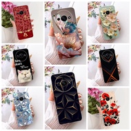 Clear Casing For Redmi A3 Back Cover Aesthetic Cute Cartoon Fashion Butterfly Funny Painted Case 231