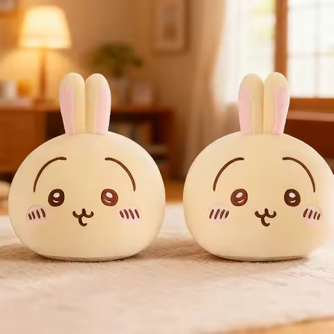 Sanrio Chiikawa Plush Slippers Usagi Hachiware Warm Fluffy Indoor Home Slippers Non Slip Soft Sole W