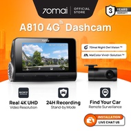 70mai A810 4K Dash Cam | 4G |  Dual Vision | GPS | ADAS | Parking Surveillance