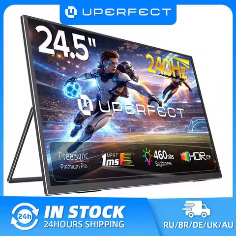 UPERFECT 24.5" 240Hz Portable Gaming Monitor 1ms FreeSync External Display with USB-C Mini-HDMI Port