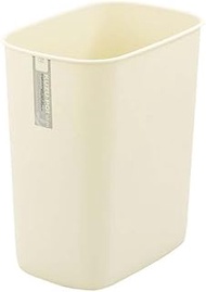 Fudogiken F2477 Slim Trash Can Square Ivory 8.5L Width 6.7 x Depth 10.0 x Height 11.2 inches (17.2 x
