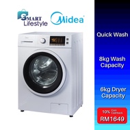 Midea Combo 2 In 1 Washer Dryer MFC80-DR1400 (8KG/6KG) / MF100D85B  (8.5KG/5KG) /  MF200D85B (8.5kg/