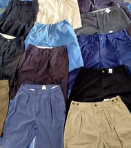 สินค้าพร้อมส่ง กางเกงขาสั้นผู้ชาย ผู้หญิง ผ้าเวสปอย ผ้าดีมาก มี4สี ดำ กรม ครีม กากี เอว30-42คละแบรนด์ Dickies Docker Lee
