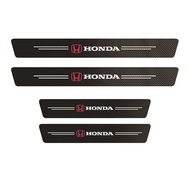 【HONDA】4ชิ้น กันรอยชายบันได กันลอยบันไดรถ เรืองแสง สติ๊กเกอร์กันรอยชายบันได กันรอยบันไดรถ ประตูรถด้านข้างฐานเหยียบแถบคาร์บอนไฟเบอร์หนังสติกเกอร์ป้องกันรอยขีดข่วนไฟเบอร์สำหรับ กันรอยบันได กันรอยบันได ประดับรถยนต์